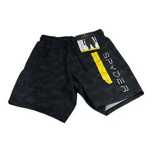 NWT Spyder Black Athletic Shorts Sleek Design S